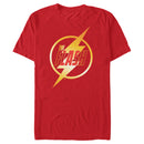 Men's The Flash Gold Lightning Emblem T-Shirt