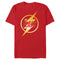 Men's The Flash Gold Lightning Emblem T-Shirt