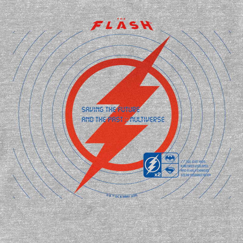 Men's The Flash Saving the Future Red Lightning Bolt T-Shirt