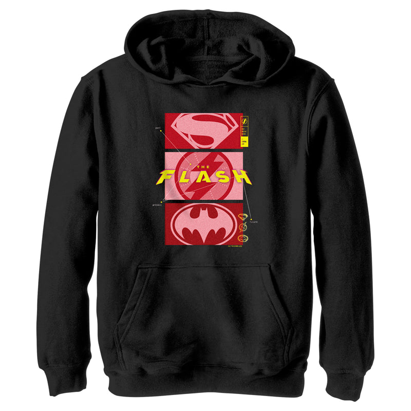 Boy's The Flash Justice Heroes Logo Pull Over Hoodie