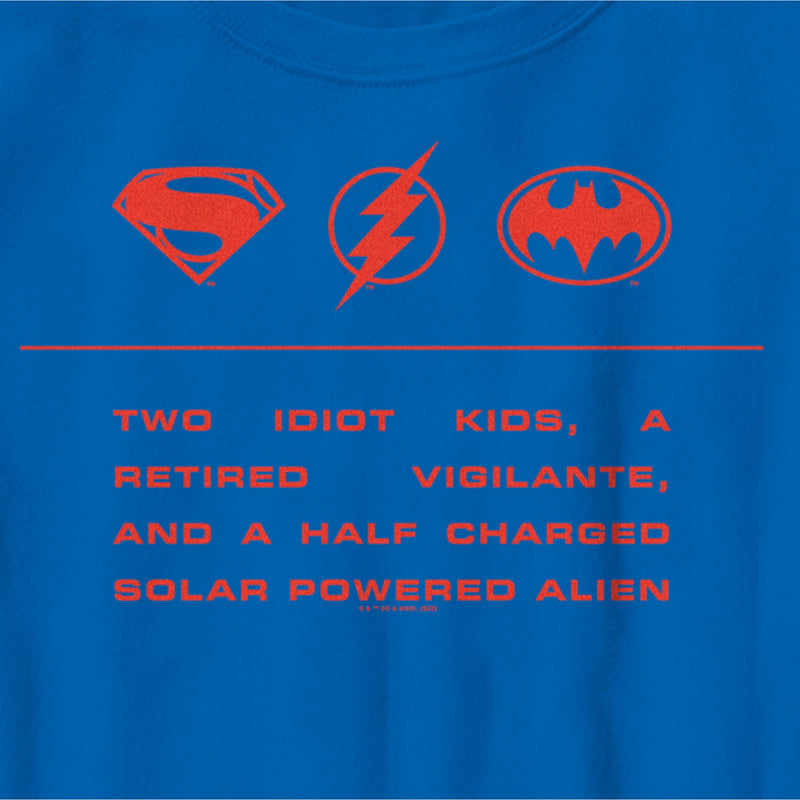 Boy's The Flash Two Idiot Kids Quote T-Shirt