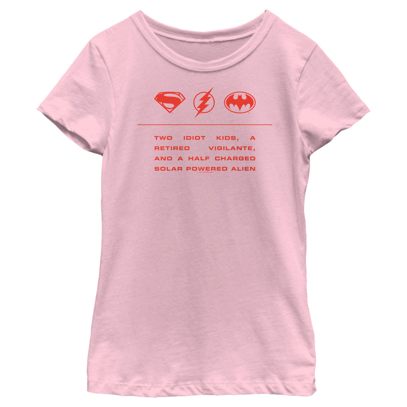 Girl's The Flash Two Idiot Kids Quote T-Shirt