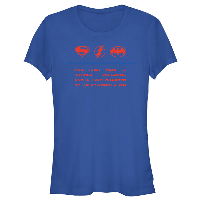 Junior's The Flash Two Idiot Kids Quote T-Shirt