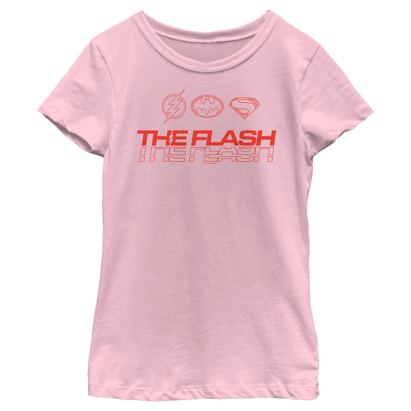 Girl's The Flash Heroes Classic Emblems T-Shirt