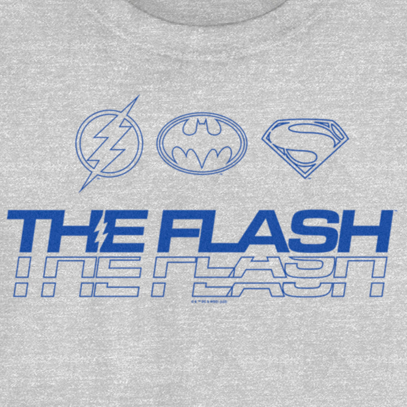 Junior's The Flash Heroes Classic Blue Emblems T-Shirt