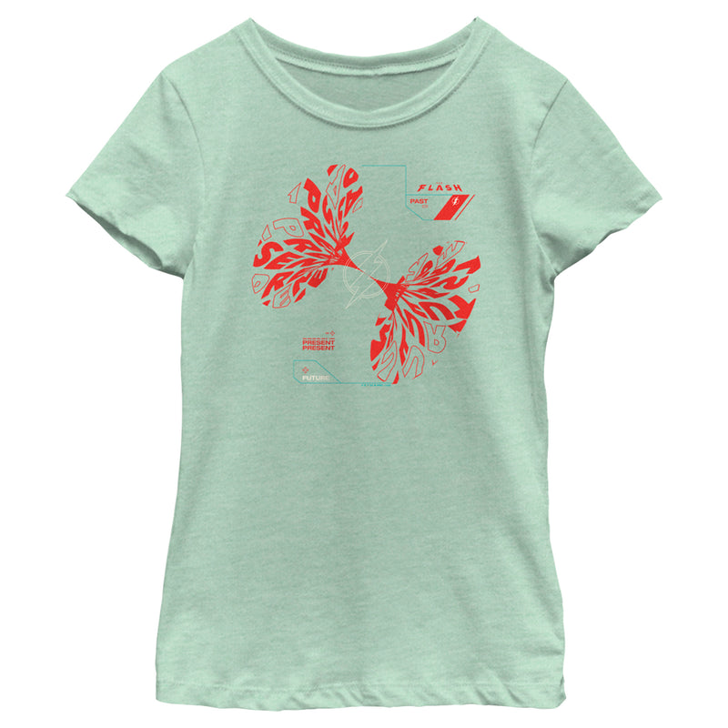 Girl's The Flash Past, Present, and Future Collage T-Shirt
