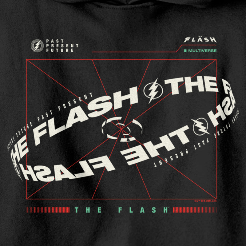 Boy's The Flash Multiverse Curved Logo Pull Over Hoodie