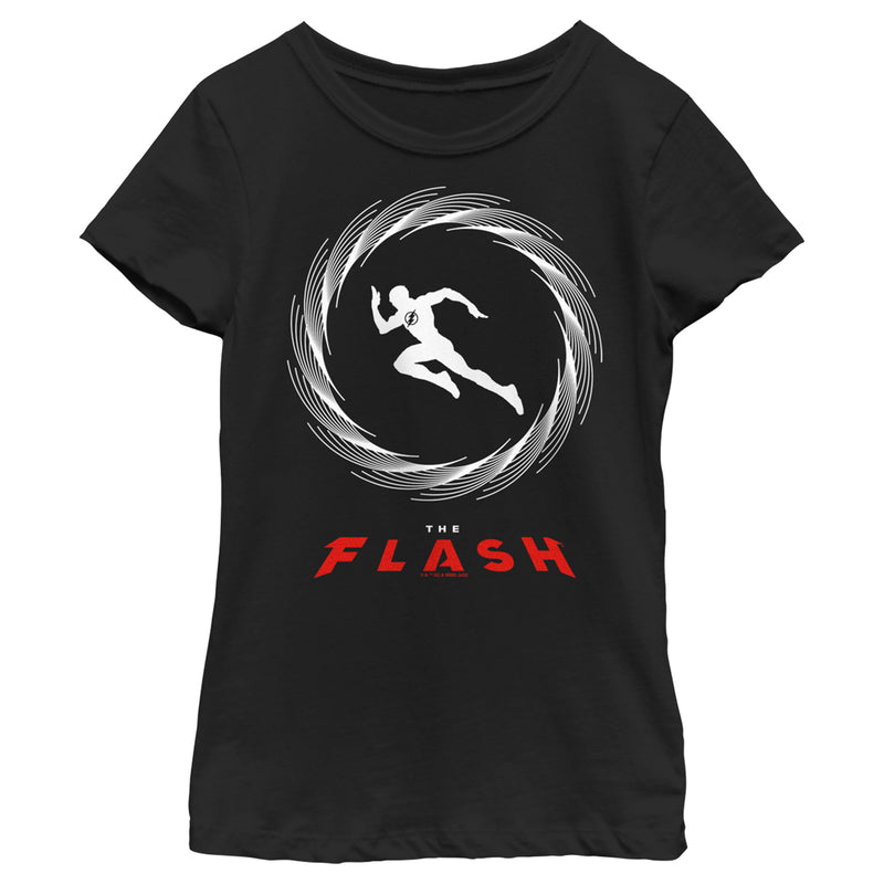 Girl's The Flash Speedster Barry Allen Silhouette T-Shirt