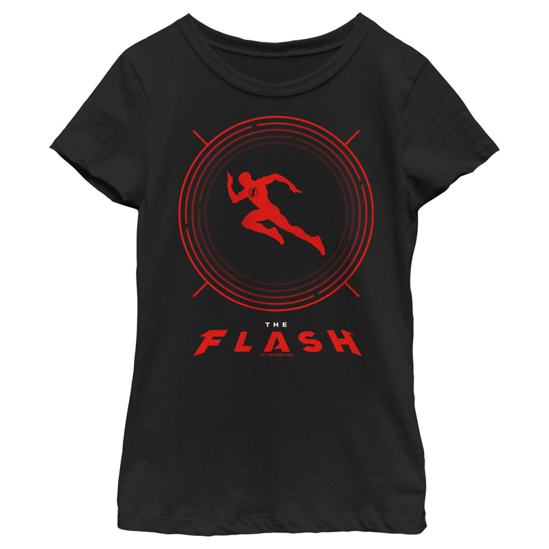 Girl's The Flash Speedster Red Silhouette T-Shirt