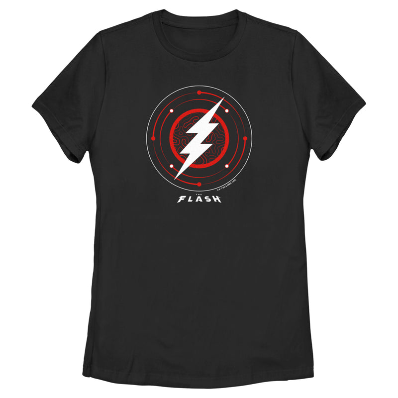 Women's The Flash White Lightning Bolt Stamp T-Shirt