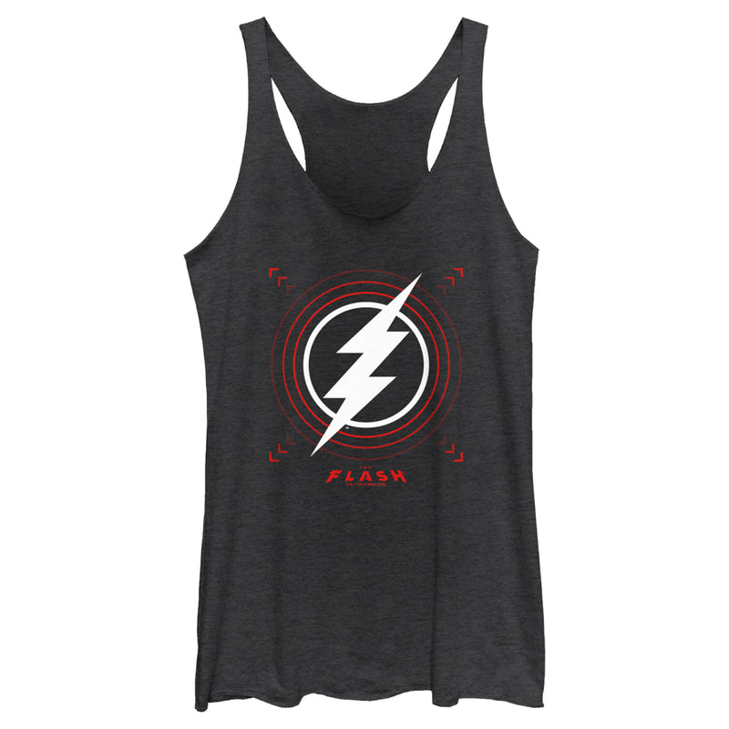 Women's The Flash Large Lightning Bolt Stamp Racerback Tank Top