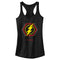 Junior's The Flash Lightning Tech Logo Racerback Tank Top