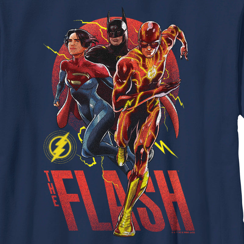 Boy's The Flash Distressed Superheroes Team T-Shirt