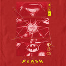 Men's The Flash Superheroes Chest Logos T-Shirt
