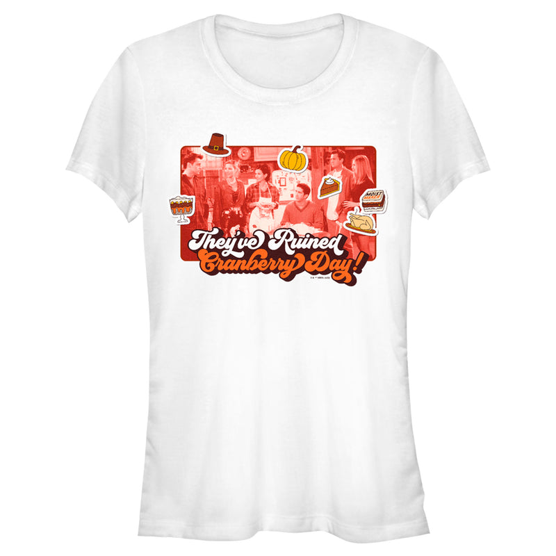 Junior's Friends They've Ruined Cranberry Day Thanksgiving Icons Scene T-Shirt