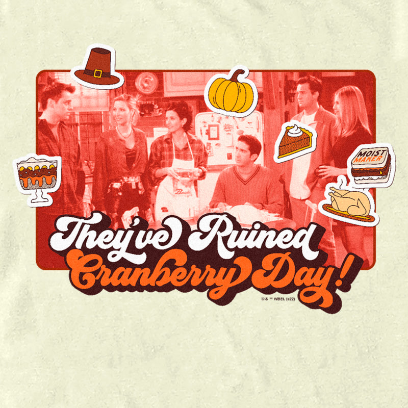 Men's Friends They've Ruined Cranberry Day Thanksgiving Icons Scene T-Shirt