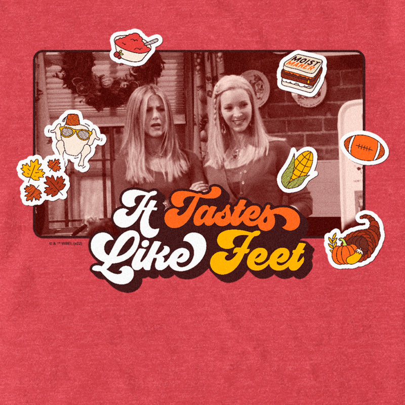 Men's Friends It Tastes Like Feet Thanksgiving Icons Scene T-Shirt