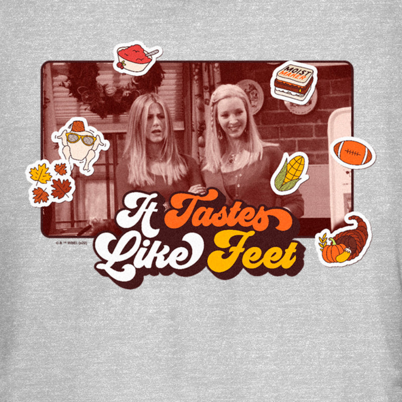 Junior's Friends It Tastes Like Feet Thanksgiving Icons Scene T-Shirt