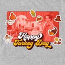 Men's Friends Happy Turkey Day Scene T-Shirt