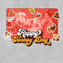 Women's Friends Happy Turkey Day Scene T-Shirt