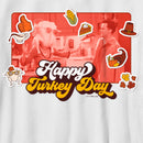 Boy's Friends Happy Turkey Day Scene T-Shirt