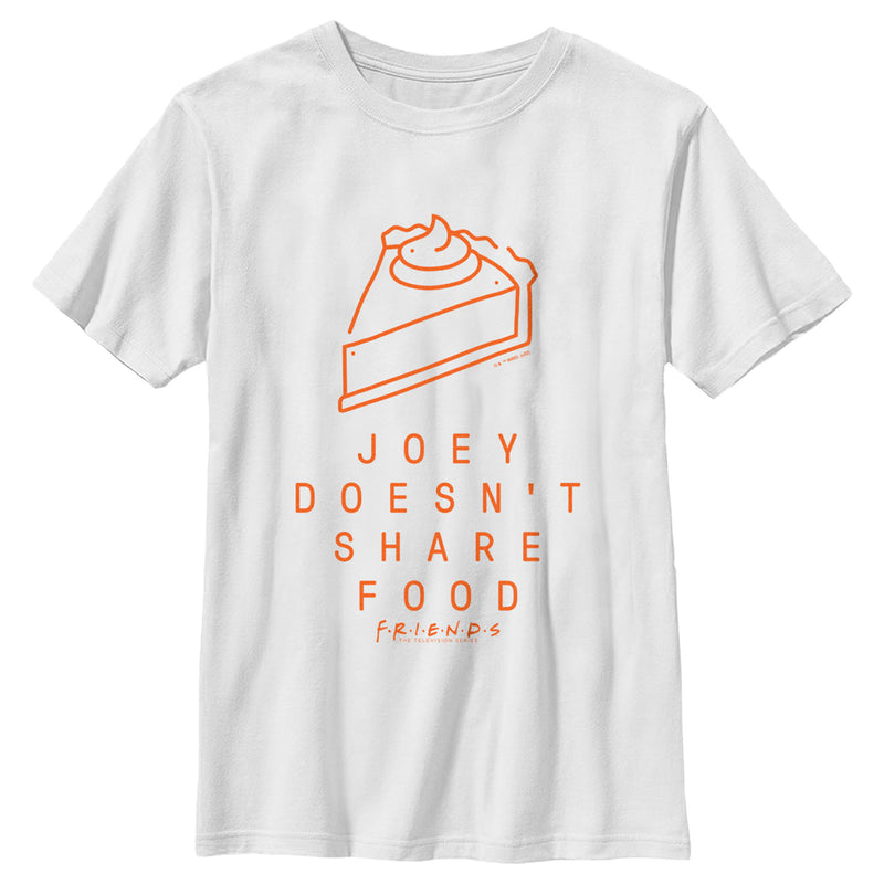 Boy's Friends Joey Doesn't Share Food Pumpkin Pie T-Shirt