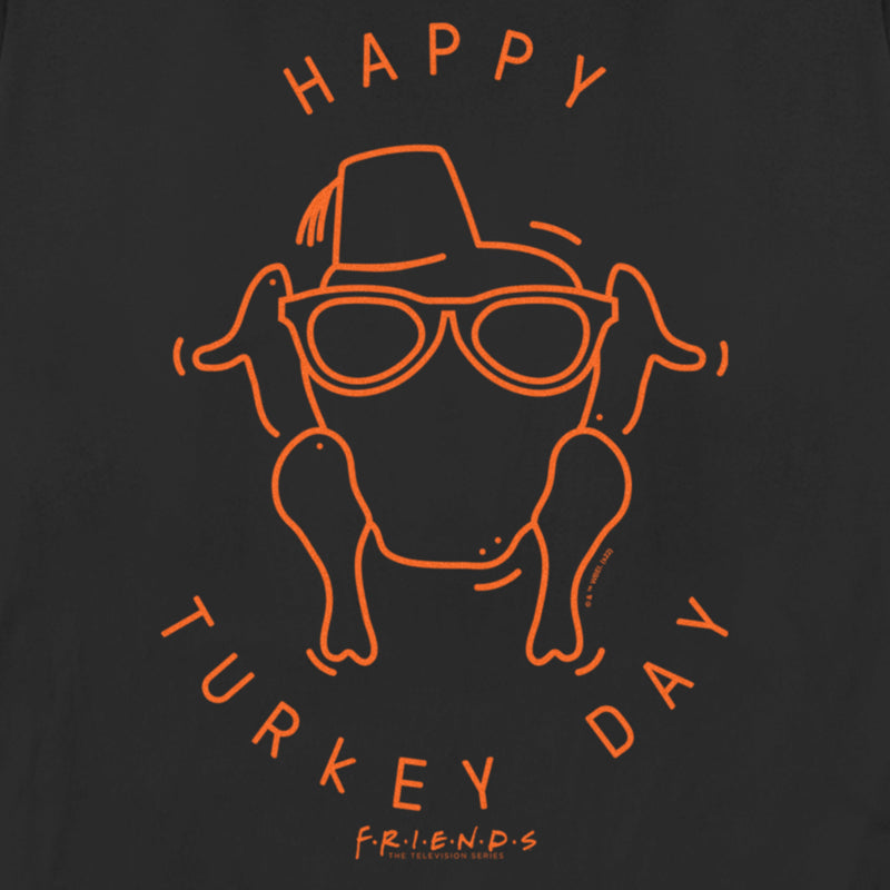 Women's Friends Happy Turkey Day Icon T-Shirt