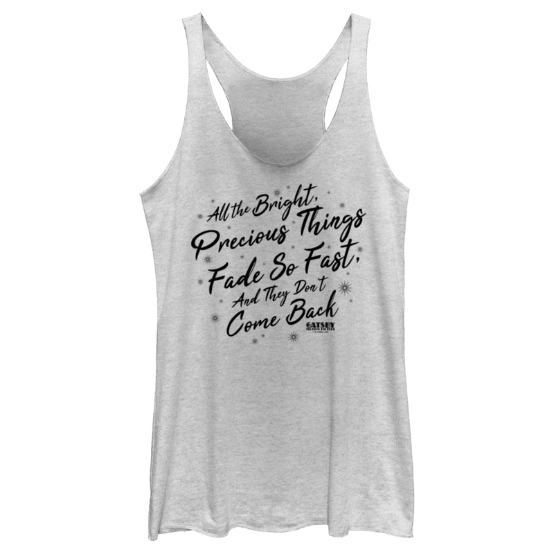 Women's The Great Gatsby All the Bright Precious Things Quote Racerback Tank Top