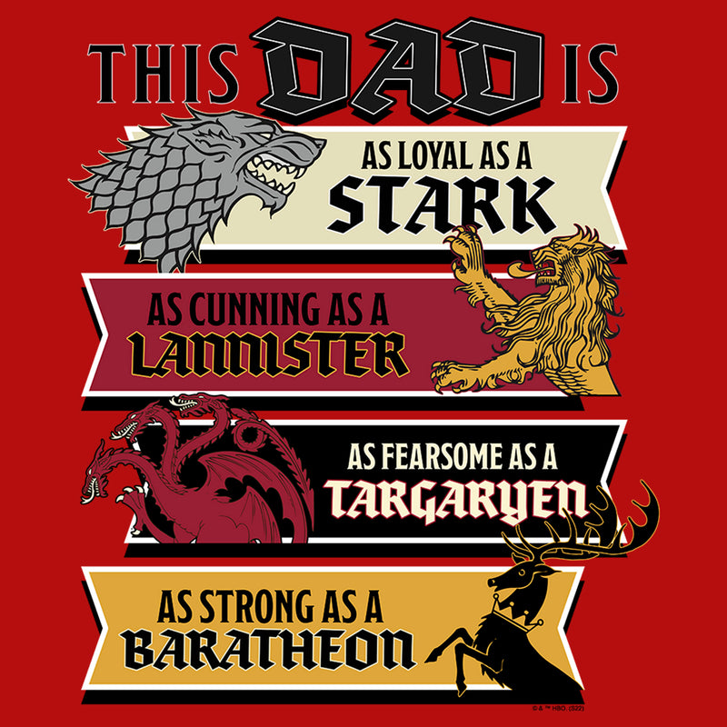 Men's Game of Thrones Father's Day This Dad Is... Four Houses Tank Top