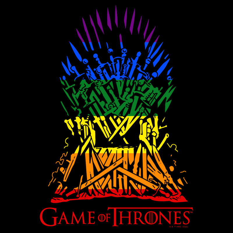 Junior's Game of Thrones Rainbow Iron Throne T-Shirt