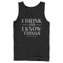 Men's Game of Thrones I Drink and I Know Things Gray Tank Top