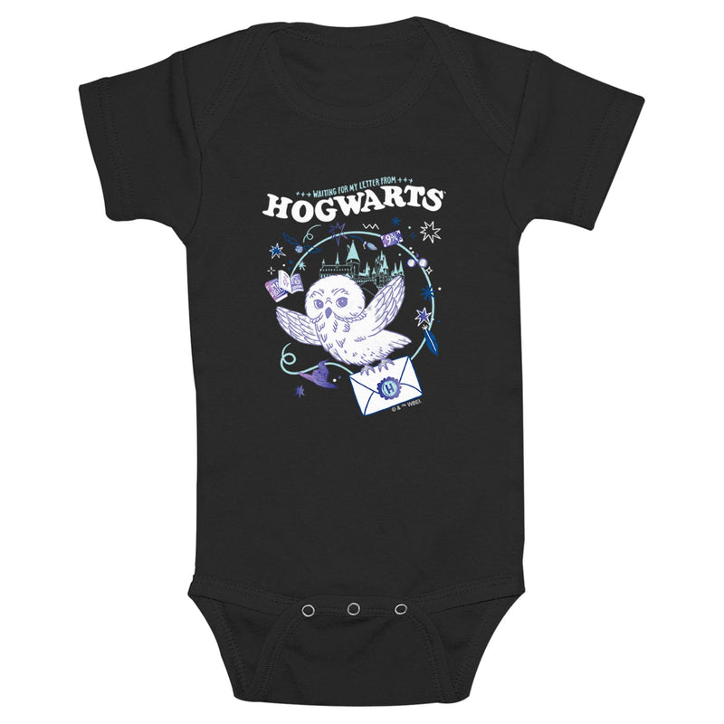 Infant's Harry Potter Hedwig Waiting for my Hogwarts Letter Onesie