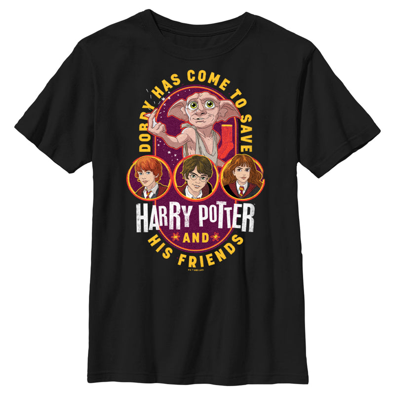 Boy's Harry Potter Dobby Has Come to Save Cartoon T-Shirt