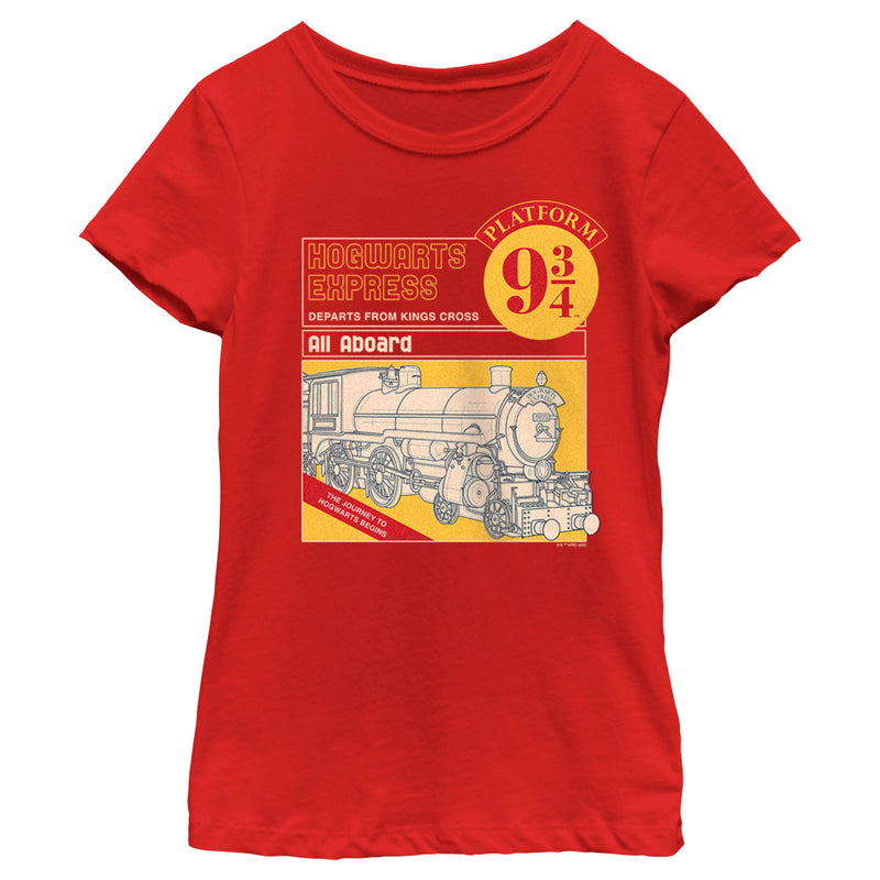 Girl's Harry Potter All Aboard T-Shirt