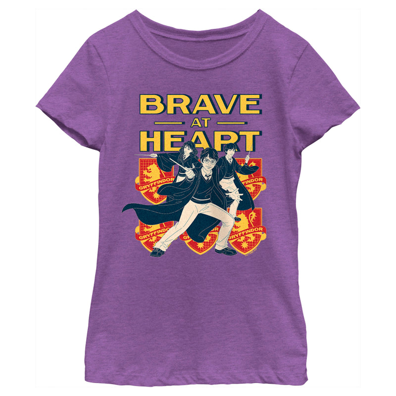 Girl's Harry Potter Gryffindor Brave at Heart T-Shirt