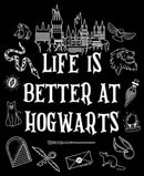 Junior's Harry Potter Life is Better at Hogwarts Icons T-Shirt