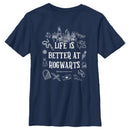 Boy's Harry Potter Life is Better at Hogwarts Icons T-Shirt