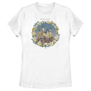 Women's Harry Potter Floral Wreath Hogwarts T-Shirt