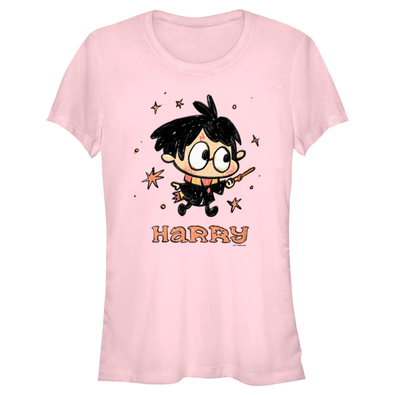 Junior's Harry Potter Starry Cartoon Harry T-Shirt