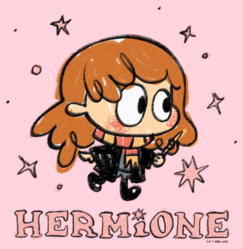 Junior's Harry Potter Hermione Starry Cartoon T-Shirt