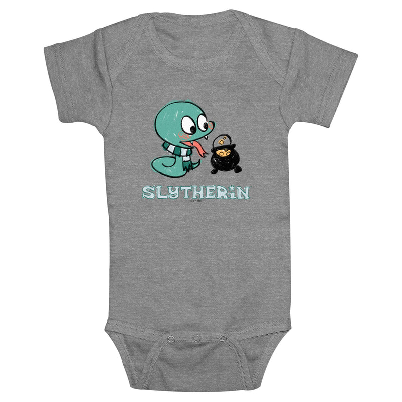 Infant's Harry Potter Slytherin Snake Doodle Onesie