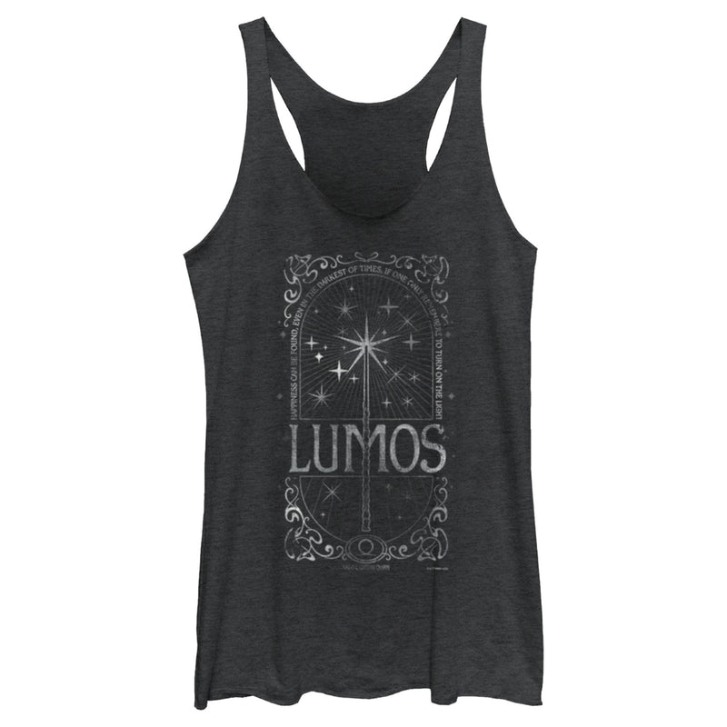 Women's Harry Potter Lumos Happiness Spell Racerback Tank Top