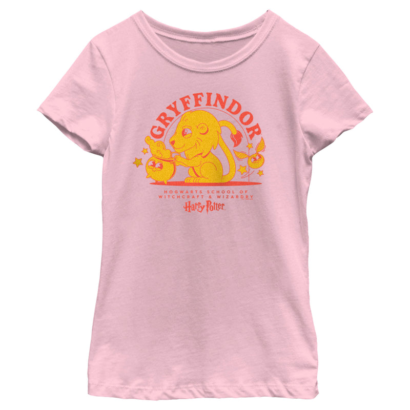 Girl's Harry Potter Cute Gryffindor Lion T-Shirt