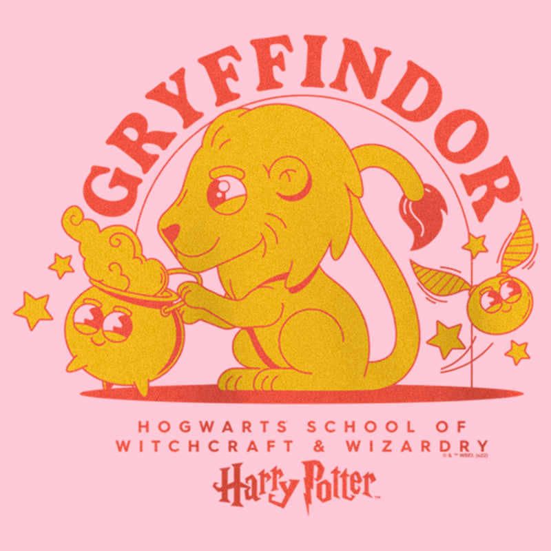 Girl's Harry Potter Cute Gryffindor Lion T-Shirt