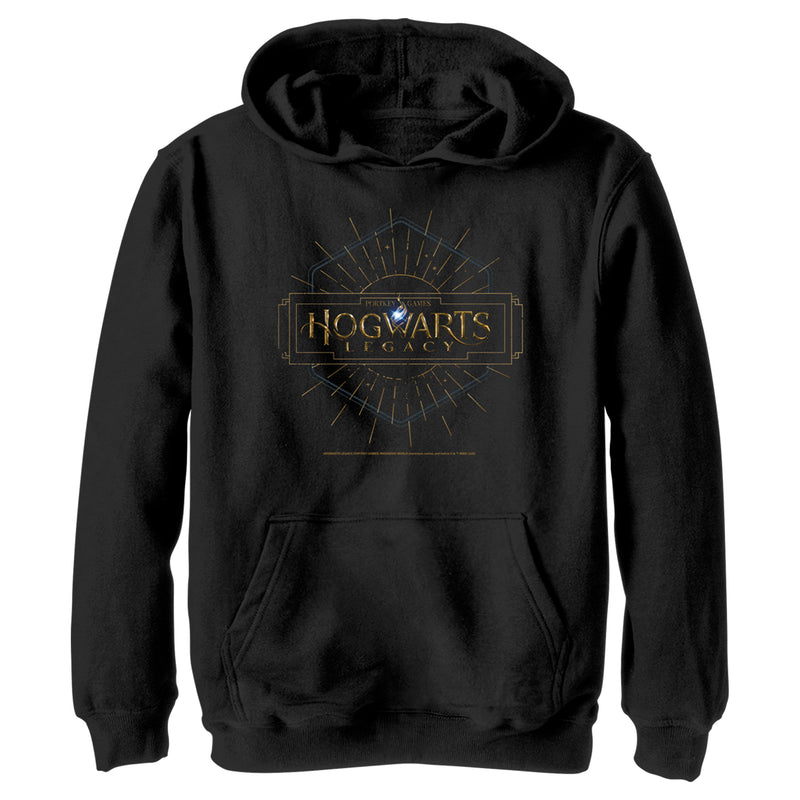 Boy's Hogwarts Legacy Art Deco Logo Pull Over Hoodie