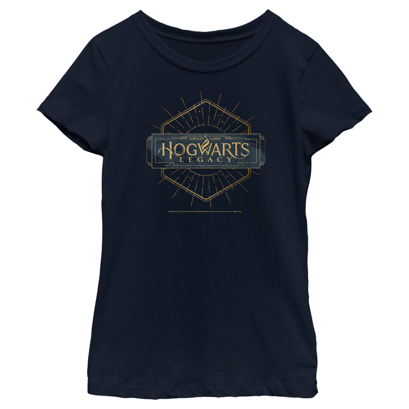 Girl's Hogwarts Legacy Small Art Deco Logo T-Shirt