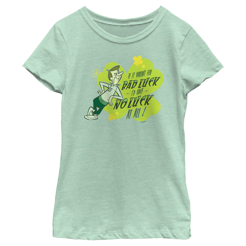 Girl's The Jetsons George No Luck Quote T-Shirt