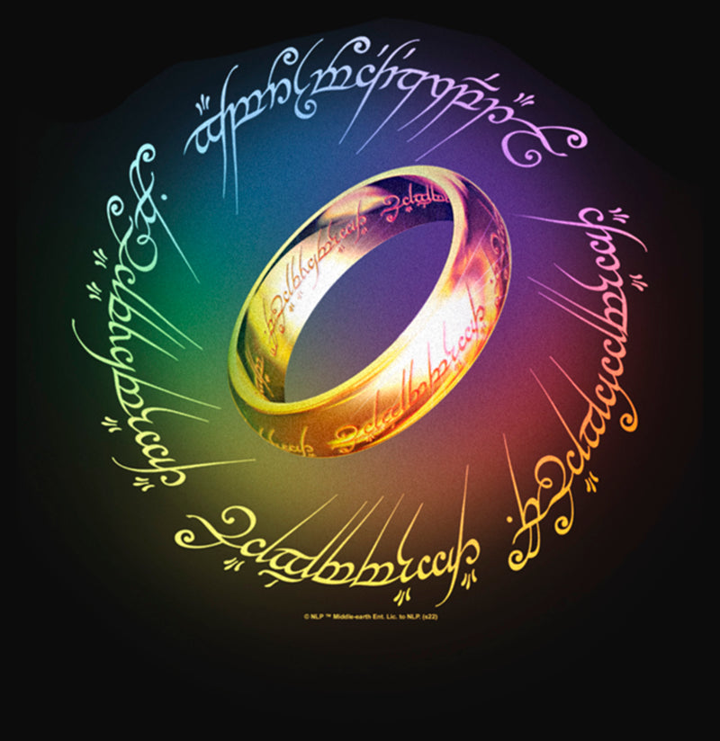 Men's The Lord of the Rings Fellowship of the Ring Rainbow Ring Tank Top