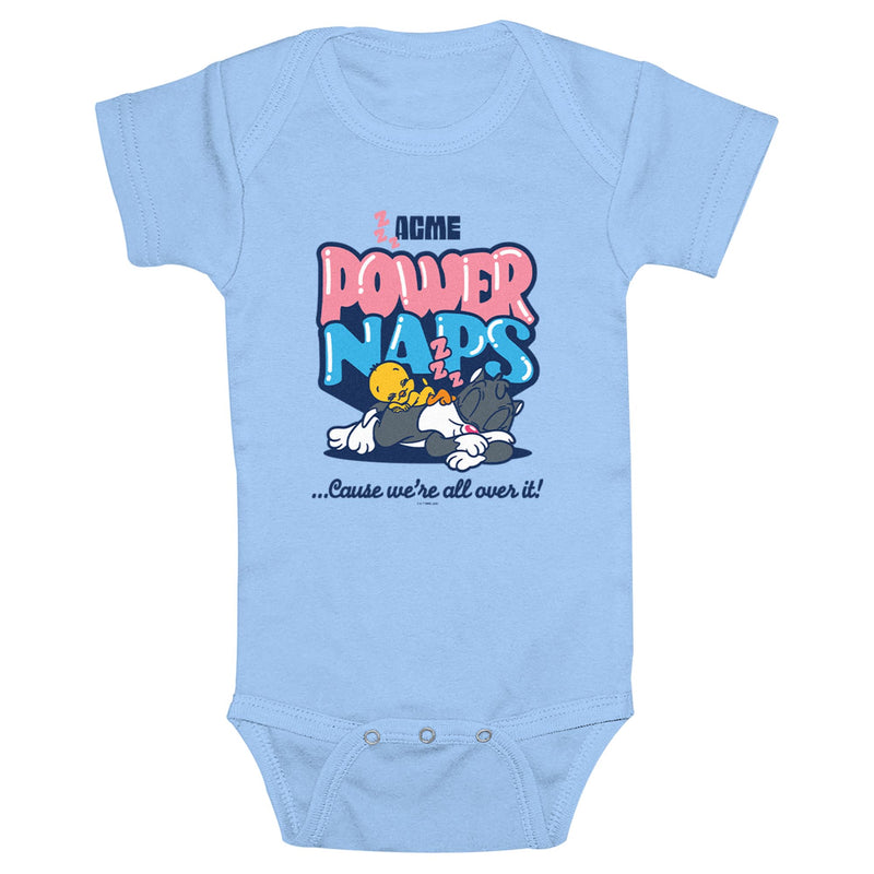 Infant's Looney Tunes Tweety and Sylvester Power Naps Onesie