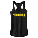 Junior's Peacemaker Yellow Classic Logo Racerback Tank Top